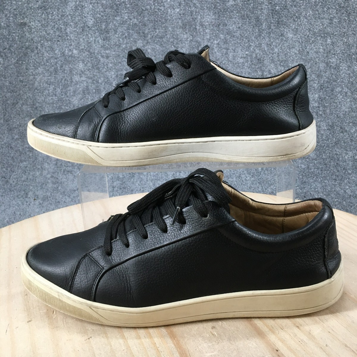 Mercanti Fiorentini Black Leather Medallion Cap Toe Derby‎ Shoes Men\'s 10 Italy Mercanti Fiorentini Shoes Mens 10.5 M Casual Sneakers Black  main image 3