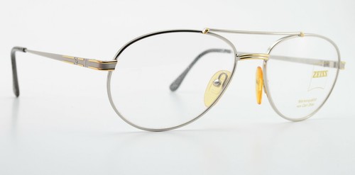 ZEISS Brille Mod. 5607 5100 56-16 140 Pilot Metal Frame 90s Germany Gray Gold - Picture 12 of 12