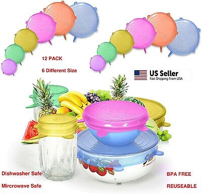 S/m/l silicone food film wrapping lid stretchable washable kitchen