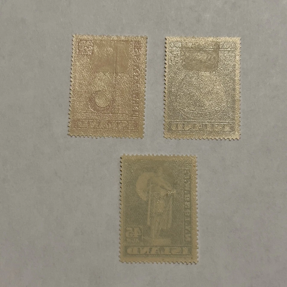 1939 ICELAND MINT MH OG STAMPS #213-215 NEW YORK WORLD'S FAIR SHORT SET - Image 2 of 2