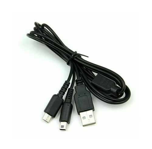 2 in 1 USB Charging Cable for Nintendo 3DS DSi DSi XL & DS Lite USB Power UK - Picture 2 of 7
