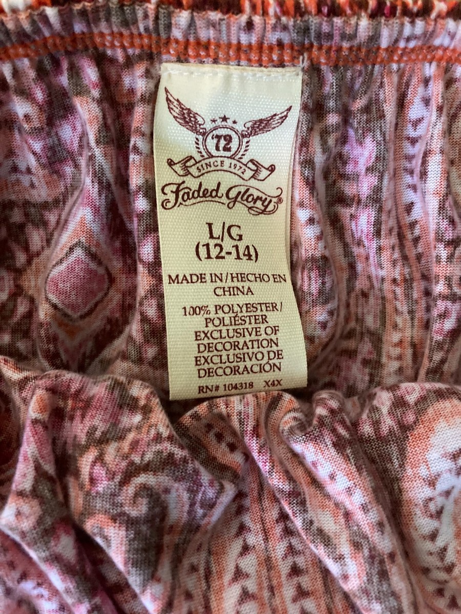 Faded Glory L 12-14 Pink Floral Halter Top Dress | eBay