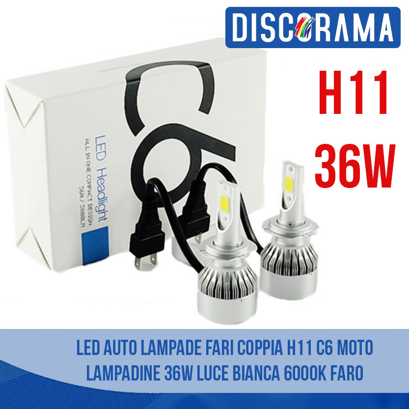 Fari LED Per Moto C6 Coppia Lampadine LED H1 Auto - Luce Bianca 6000K, 36W, Kit Per Fari C6, Moto, Veicoli Coppia Lampade LED H1 C6 - Foto 10