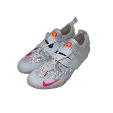 Nike Zoom Pole Vault Elite 3 Track Spikes w/ Bag - White - AA1204-101 - Sz: 8.5