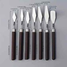 7pcs/Set Stainless Steel Palette Knife, Art Scraper, Palette Knives