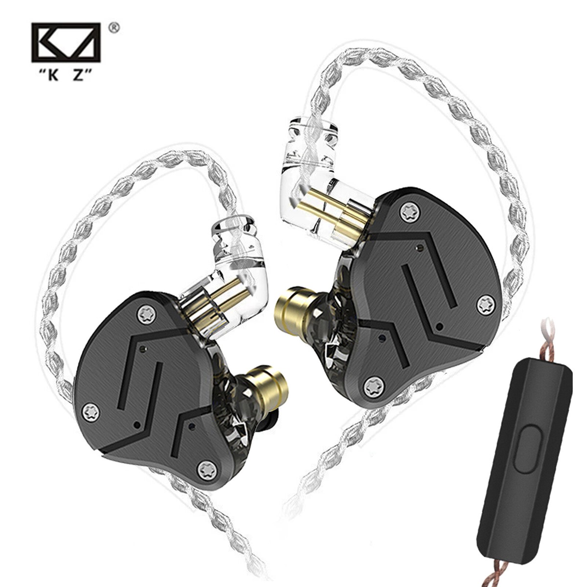 KZ ZSN Pro X Metal Wired Headset Hybrid Technology 1BA+1DD In Ear HiFi  Monitor Earphone With Microphone Sport Game Headphones