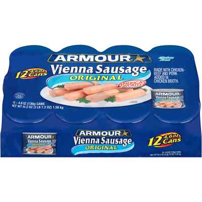 (12 Cans) Armour Original Vienna Sausage 4.6 oz