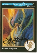 Gold Border Signed Jeff Easley 1991 TSR AD&D Fantasy Art Card #297 ~ Wizard