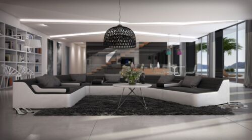 Sofá de cuero de diseño de paisaje residencial sofá de cuero moderno TOCCATA forma de U sofá de cuero - Imagen 1 de 4