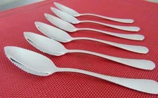 Artaste RAIN Grapefruit Spoon Lot 6 Spoons Stainless