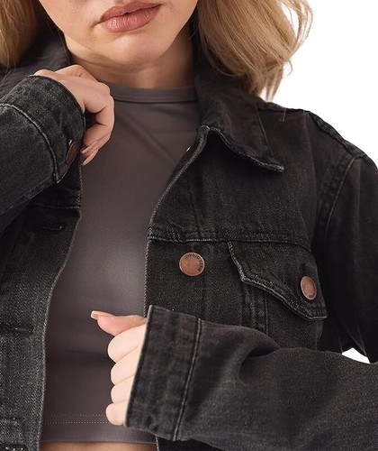 JMOJO Womens Denim Jacket Ladies Cotton Coat Girls Winter Outwear Warm Jean Top - Picture 37 of 106