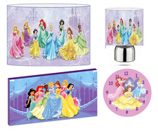 DISNEY PRINCESS CEILING SHADE, TOUCH LAMP, WALL ART, CLOCK or BUNDLE