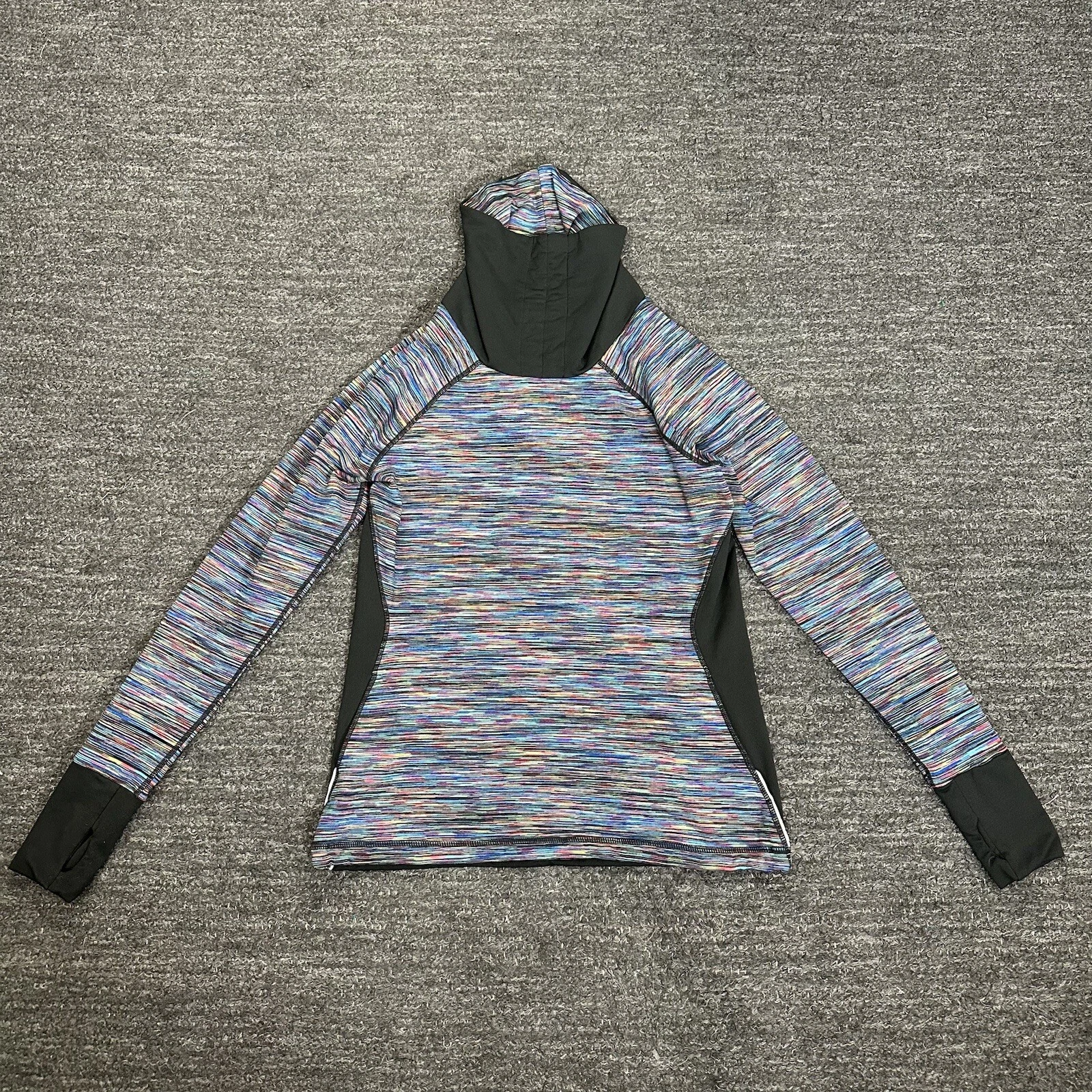 sweaty-betty pullover cowl spacedye workout gym sweatshirt