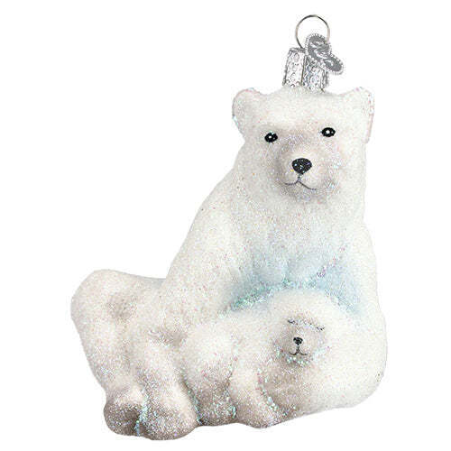 Polar Bear With Cub Ornament - Picture 1 of 1