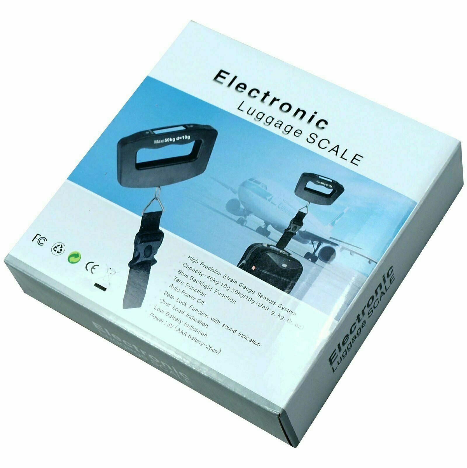 50kg /110lb x 10g Digital Travel luggage Scale Hanging Scale with Strap