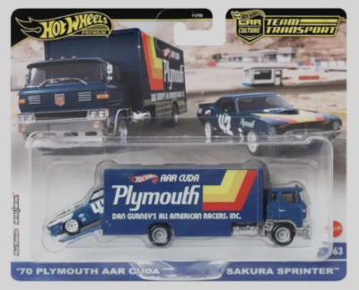 Hot Wheels Premium 2024 Team Transport '70 Plymouth AAR Cuda