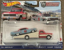 Hot Wheels Premium 61 Impala 72 Chevy Ramp Truck Team Transport Car Culture54 Hot Wheels Premium 61 Impala 72 Chevy Ramp Truck Team Transport Car Culture54