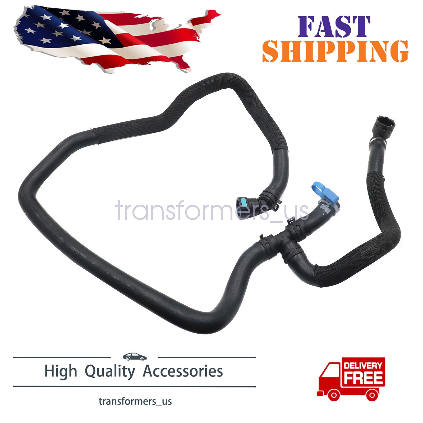 LR091877 1x Engine Water Hose FIT Jaguar F-pace XF XE Land 3.0L T2H35981