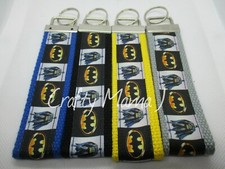 Batman Ribbon on Strong Webbing Key Fob Keychain Wristlet SuperHero 