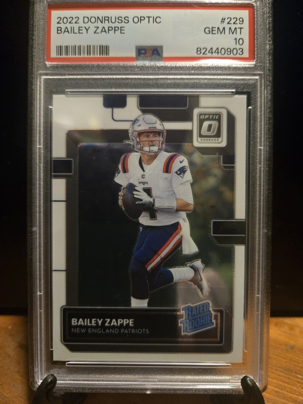 Bailey Zappe Panini Donruss Optic #229 Base
