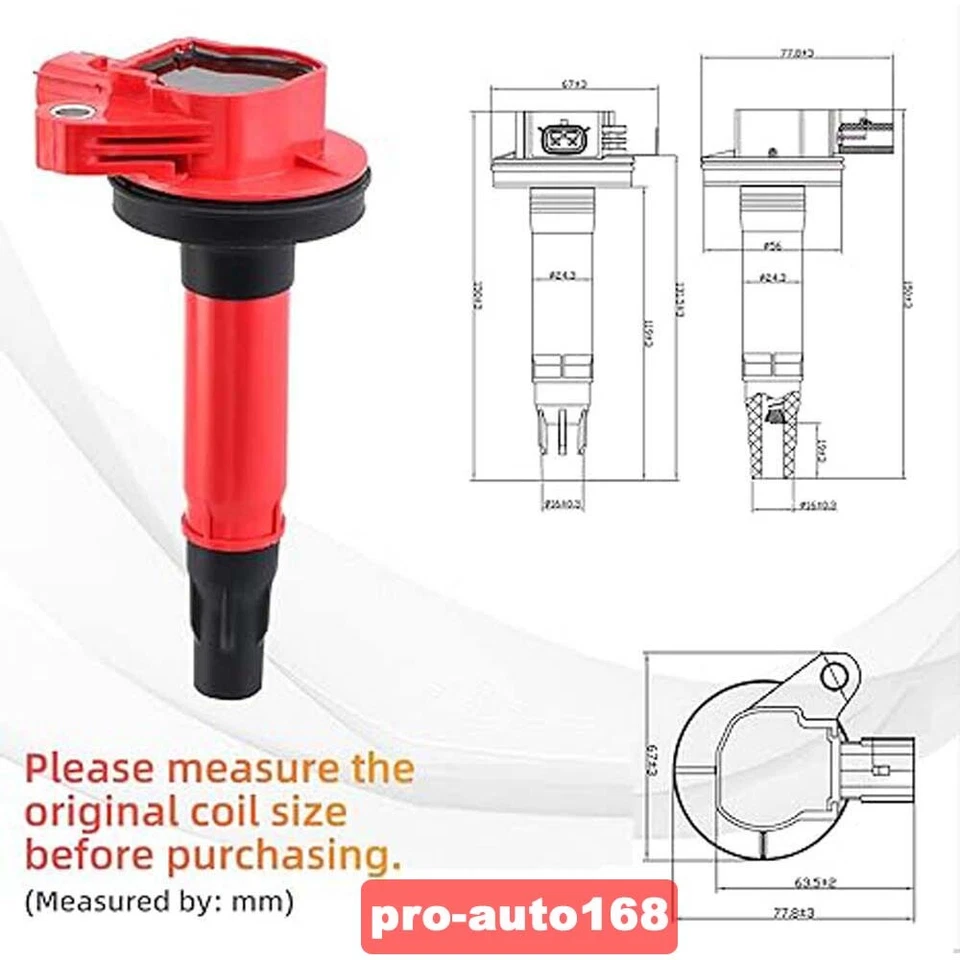 Paquete de 6 bobinas de encendido de alto rendimiento para Mazda 6 2009-2013/CX-9 2008-2018 3,7 L Foto 4 de 4