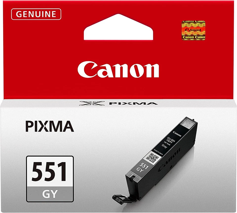 Canon CLI-551GY Gris, cartouche d'encre authentique - (TVA incluse) - Photo 1/1