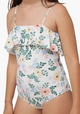 O'Neill Girls Arabella Floral Ruffle One-Piece Swimsuit L61133 Size 10