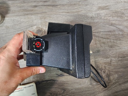 Vintage Polaroid Super Colorpack Land Camera w/ Case Manual UNTESTED For Parts - Picture 3 of 15