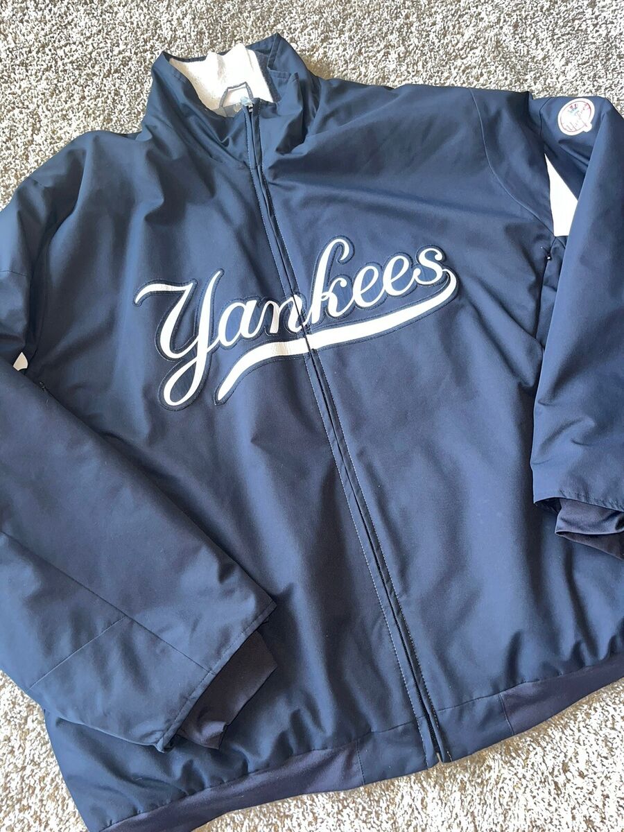 New York Yankees MLB Majestic Therma Base Blue Full Zip New York Yankees MLB Majestic Therma Base Blue Full Zip