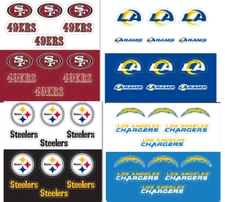 New NFL PICK YOUR TEAMS Die-Cut Premium Vinyl Mini Decal / Sticker Pack