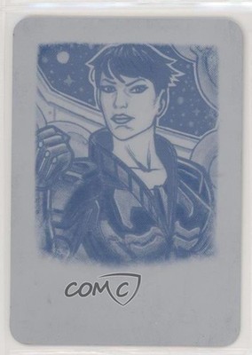 2019 Cryptozoic DC Bombshells Series III Printing Plate Cyan 1/1 Faora Hu-Ul wd9