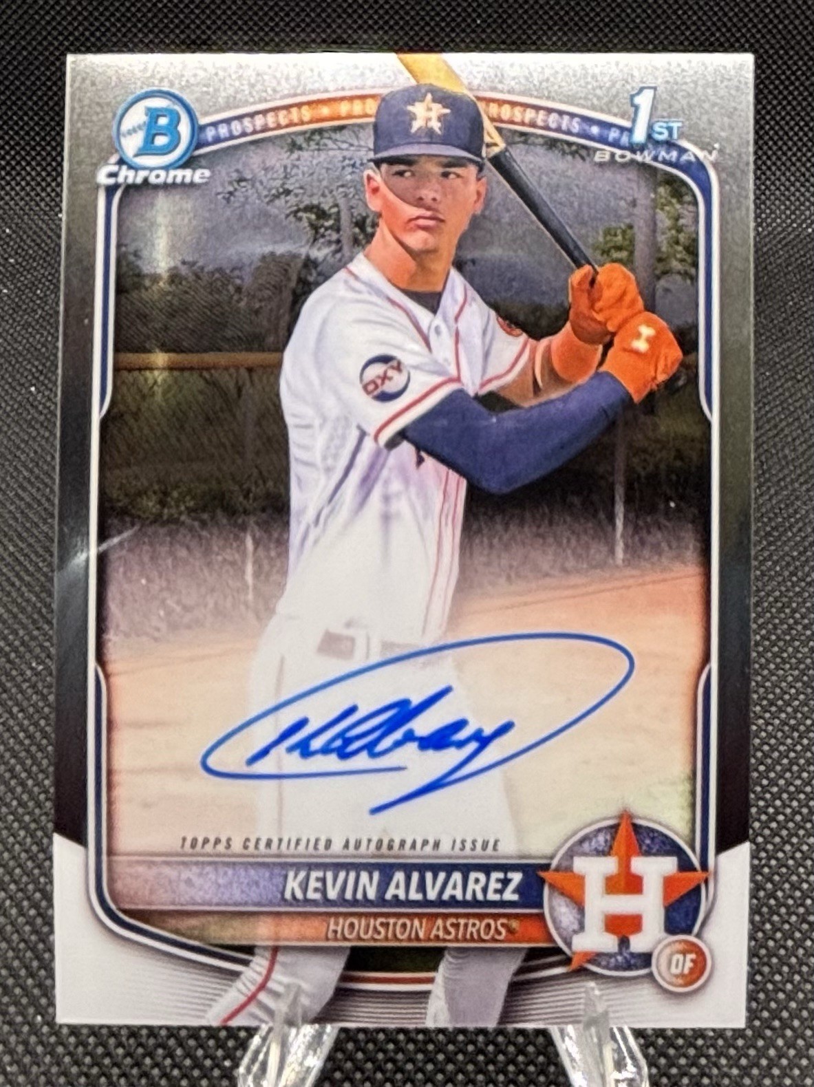 Kevin Alvarez 2025 Bowman Chrome Prospects 1st Auto Houston Astros