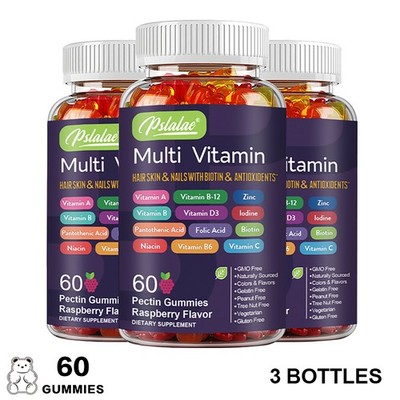Multi Vitamin Gummies - with Biotin - Immune Support, Hair, Skin and Nail Health