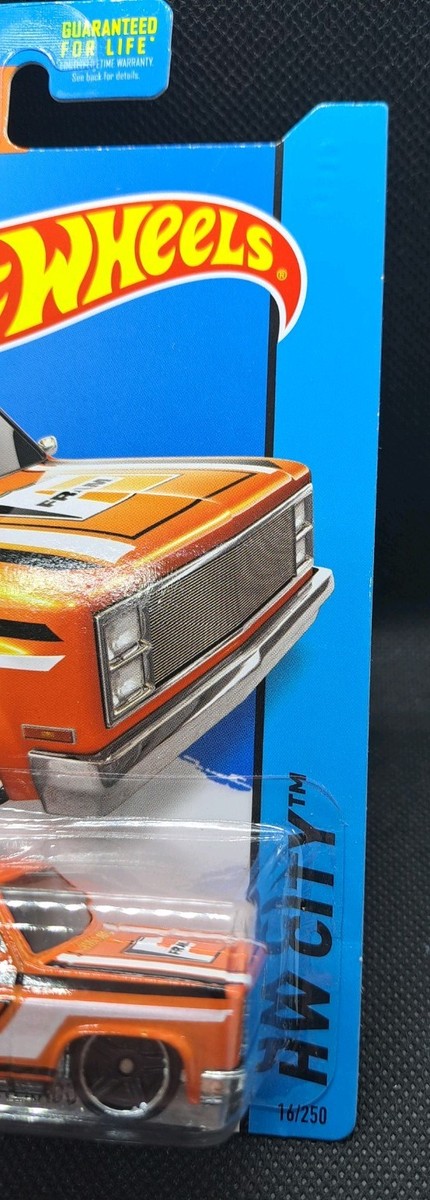 Hot Wheels 83 Chevy Silverado 2015 Orange FRAM HW City 16/250 VGC