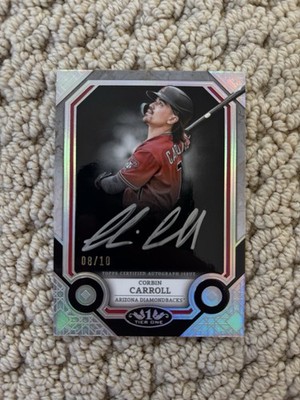 2024 Topps Tier One Corbin Carroll Silver Ink Auto /10 Arizona Diamondbacks 