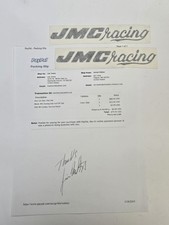 Calcomanías de marco troquelado JMC de la década de 2000 nuevas con autógrafo Jim Melton BMX de la vieja escuela