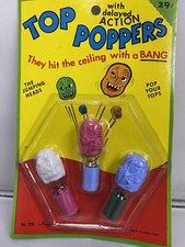 Vintage 1971 Imperial Toys Monster Head Top Poppers