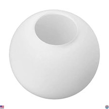 7.9" Frosted Opal White Glass Globe Lamp Shade   2.8" Opening for Pendant Lights