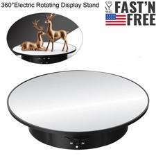 360 Rotating Display Stand Electric Mirror Jewelry Photography Turntable