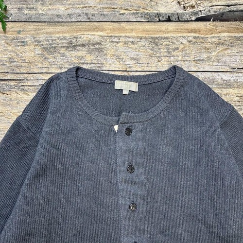 MARGARET HOWELL L/S Half Button Knit Top Sweater Wool Cashmere Silk Dark Gray L - Picture 5 of 16