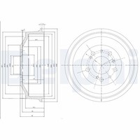 2X Delphi Bremstrommel BF153 FüR Fiat Ducato Peugeot Bus Panorama Talento 290UAK
