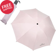 Sunshade and Rainproof Umbrella, 37.8 Inch X 25.6 Inch 8 Ribs Pink Windproof Fol