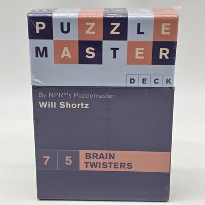 Puzzlemaster Deck 75 Brain Twisters by Will Shortz 2006 Cards Flash Cards
