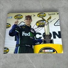 Denny Hamlin 2006 MICHIGAN VICTORY LANE 8x10 VINTAGE autographed NASCAR photo