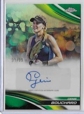 2025 Topps Chrome Tennis Genie Bouchard Green Refractor Auto Autograph #31/99