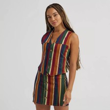 Wrangler Womens Western Bold Striped Vest