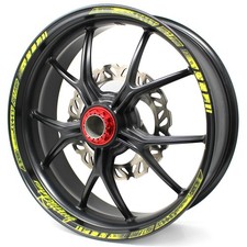 Felgenrandaufkleber GP Racing Neon Gelb MATT Motorrad Aufkleber MR003