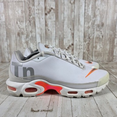 Nike Air Max Plus NS GPX White Total Orange Tn Logo Mens AQ1088-100 Size 11