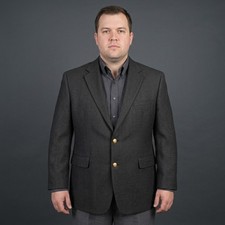 Jos. A. Bank Traveler Men 44R Charcoal Grey Wool Blazer Sport Coat