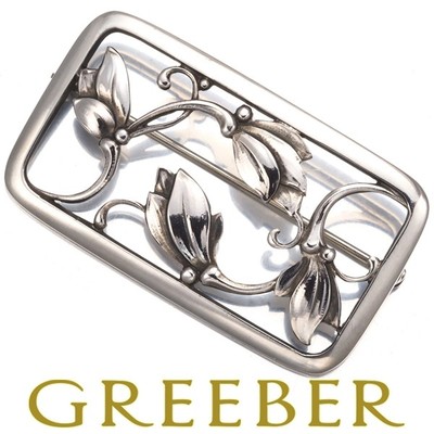 Georg Jensen Brooch 295 Flower Silver 925 BLJ